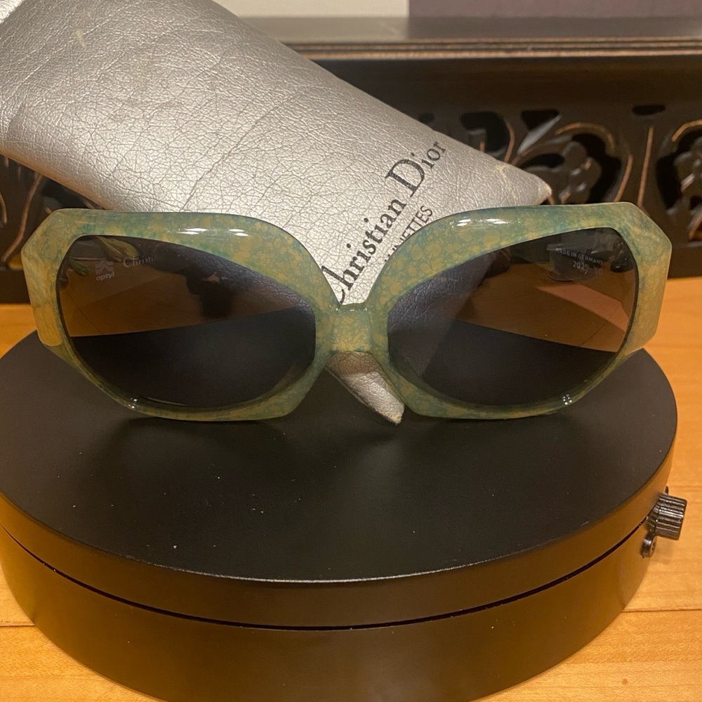 🍇 Vintage Christian Dior 2025 60 Jasper Green Jerry Hall Optyl Iconic Sunglasses